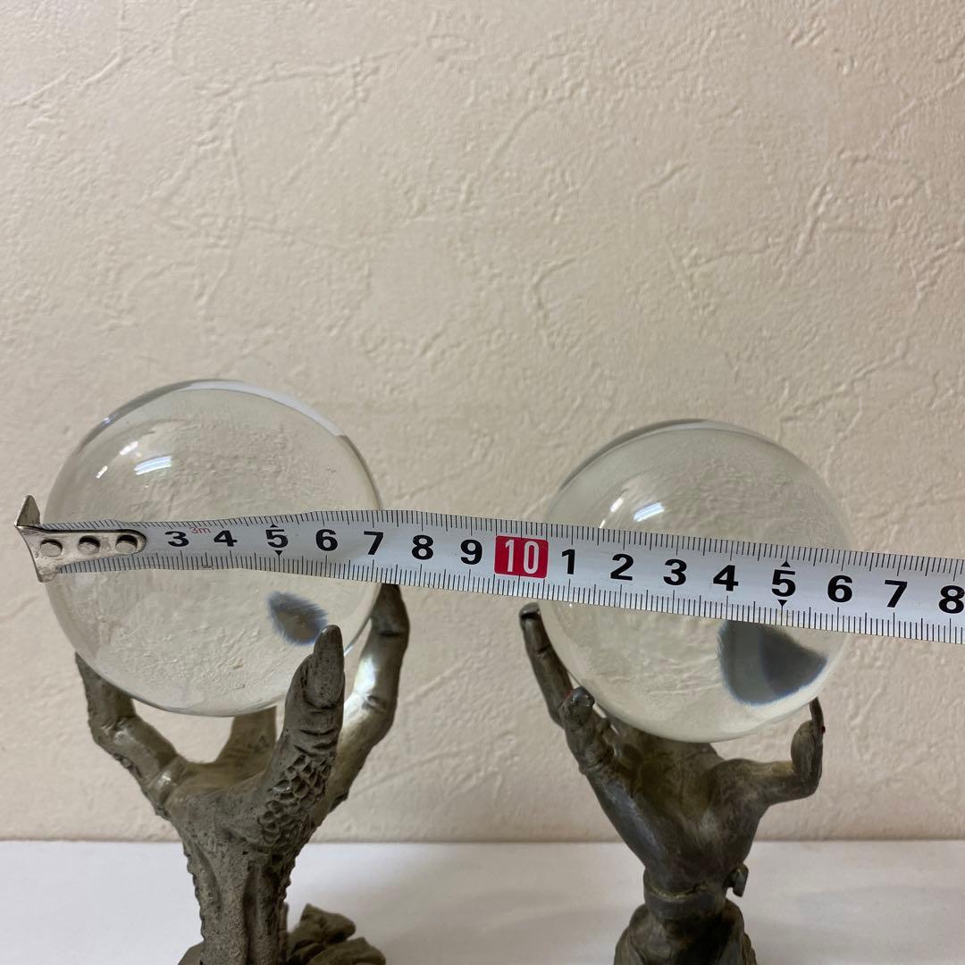 水晶置き物　男女の手