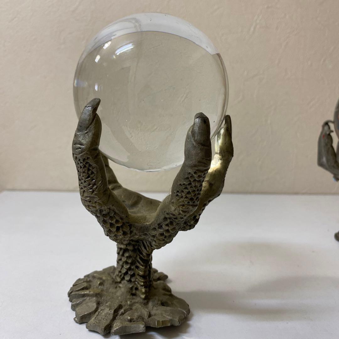 水晶置き物　男女の手