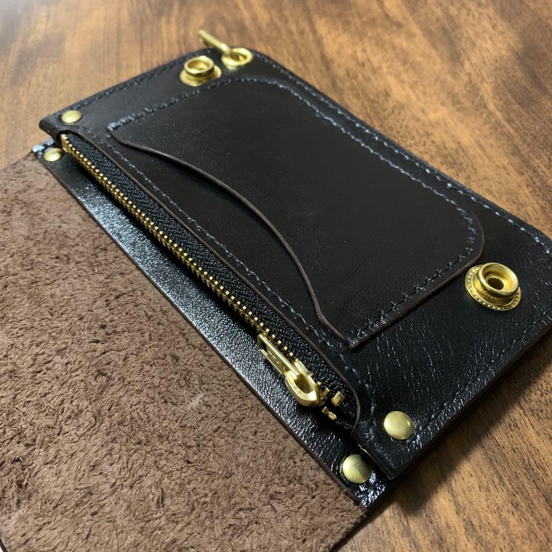 トラッカーウォレット　ミドル　ホースレザー　二層