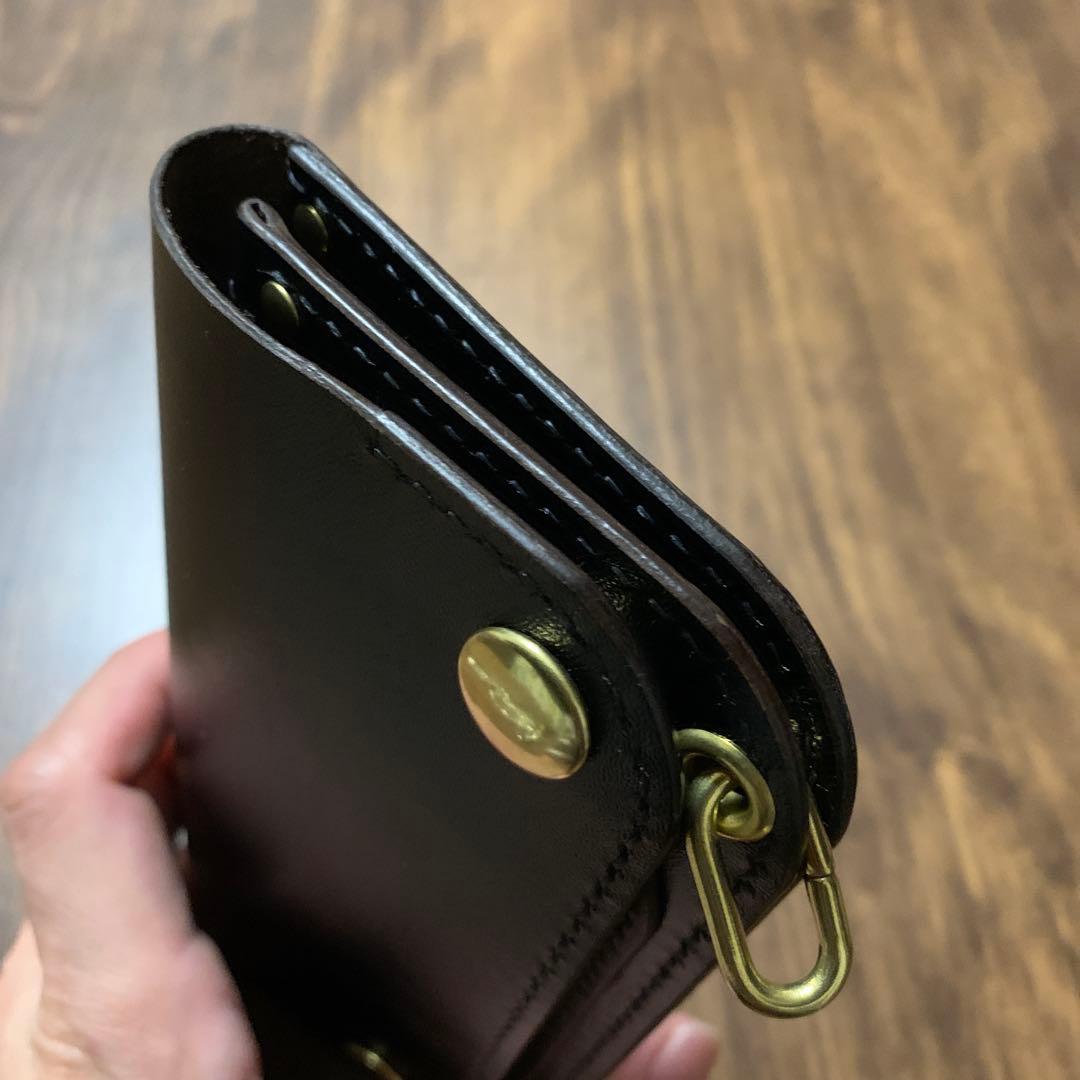 トラッカーウォレット　ミドル　ホースレザー　二層