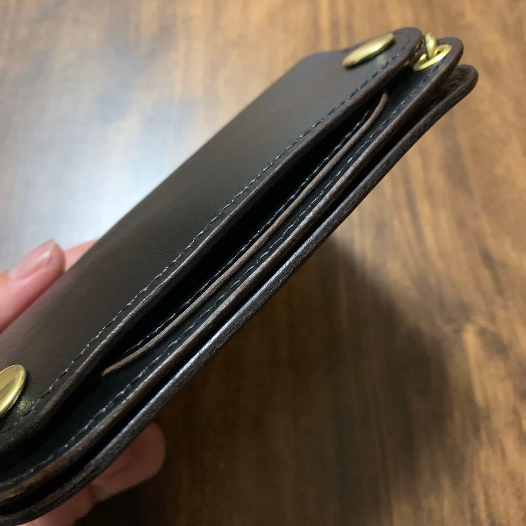 トラッカーウォレット　ミドル　ホースレザー　二層