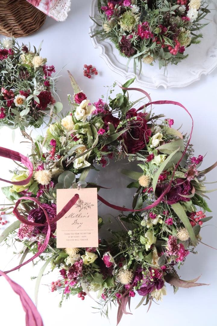 HappyMother’day 感謝を花に添え❁⃘*.゜ドライフラワーリース