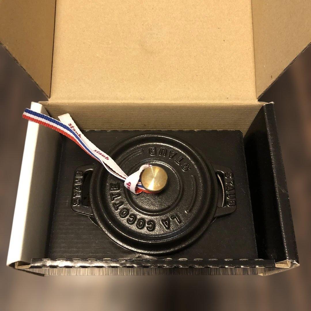 ストウブ　ピコ　ココット　ラウンド　黒　10㎝