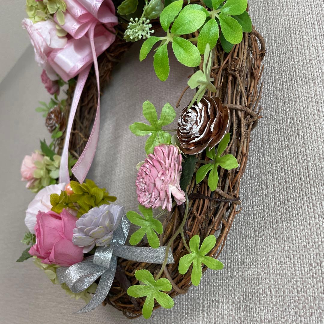 プリザーブドフラワー　フラワーリース 玄関リース　インテリア　大幅値下げしました