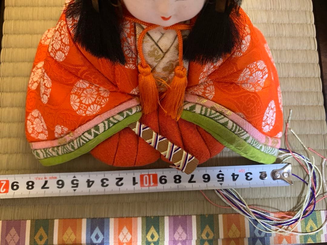 【3/6迄最終価格】木目込み人形　15体　金屏風　桜橘　親王台座　木目込み雛人形