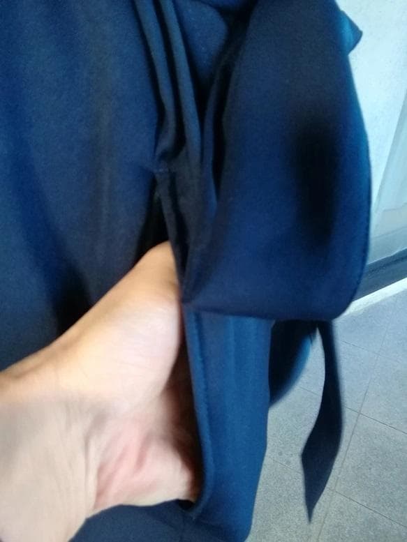 Mサイズ 1枚限定セール ネイビー 茶道お稽古用エプロン127100-35-M