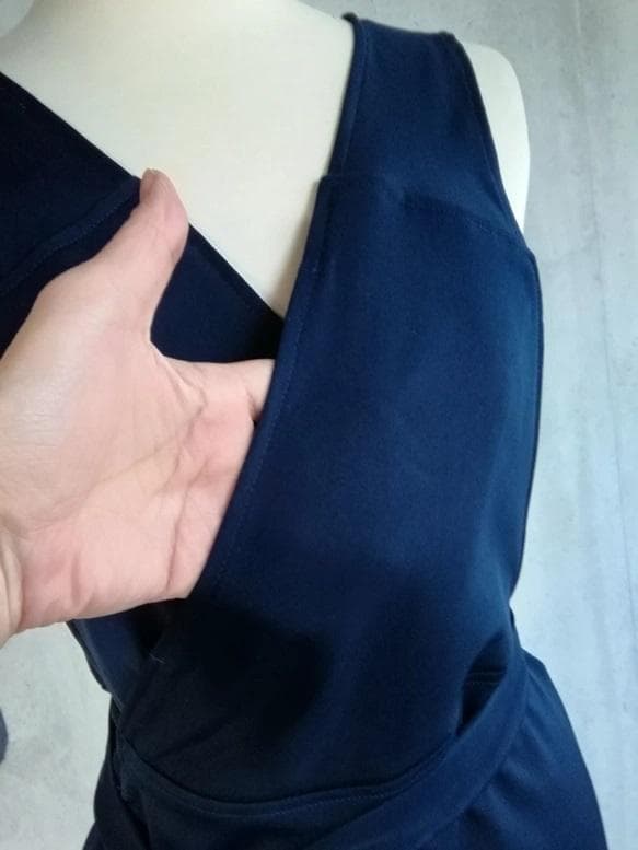 Mサイズ 1枚限定セール ネイビー 茶道お稽古用エプロン127100-35-M