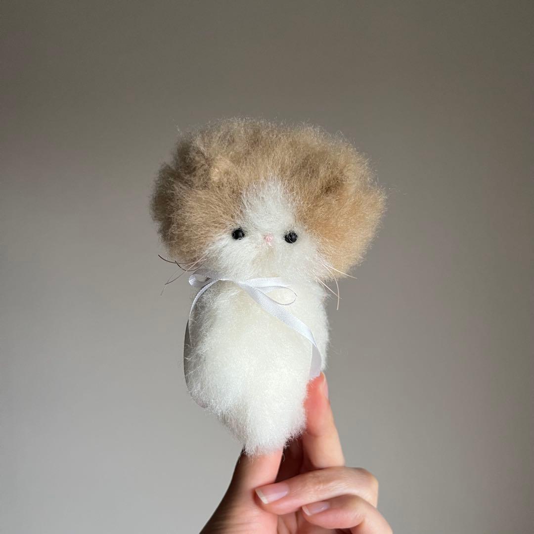 ハチワレ　ちいさなネコ　猫　ぬいぐるみ　作家　テディベア　アートドール　314