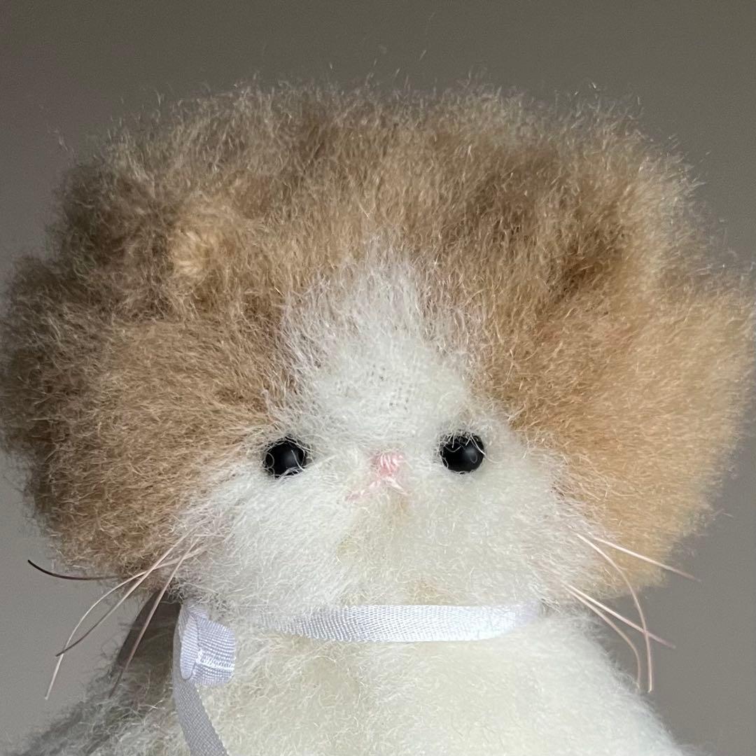 ハチワレ　ちいさなネコ　猫　ぬいぐるみ　作家　テディベア　アートドール　314