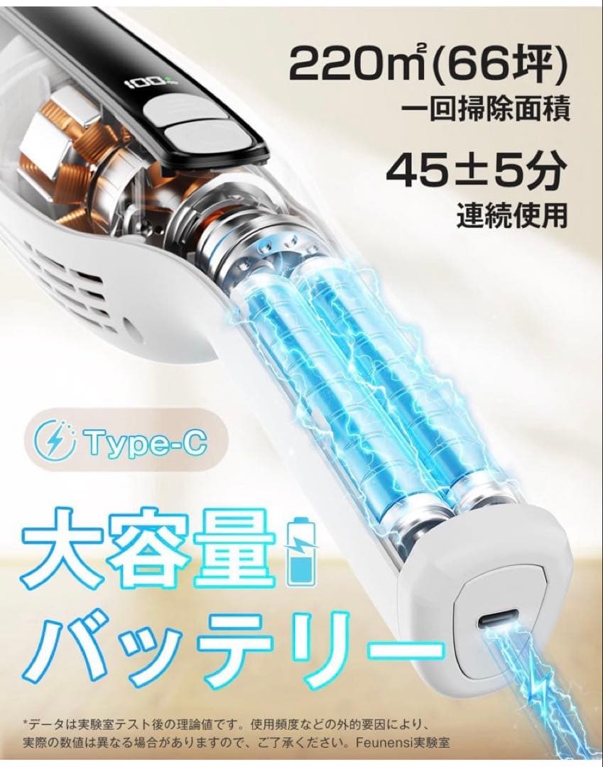 2026年最新掃除機 コードレス 超強力吸引LEDライト付超軽量定価19800円