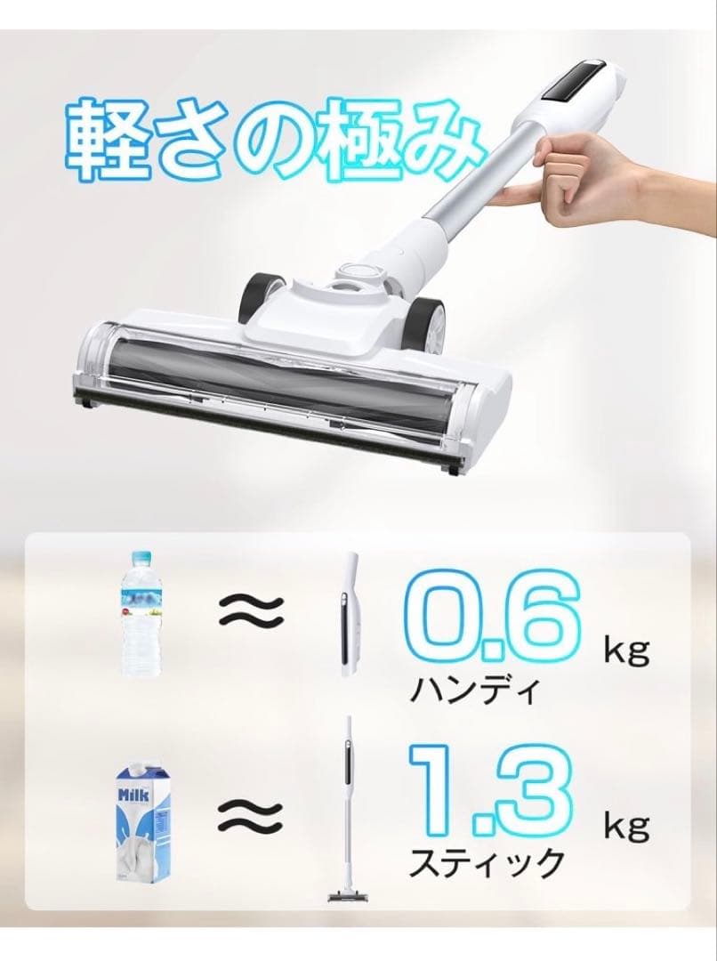 2026年最新掃除機 コードレス 超強力吸引LEDライト付超軽量定価19800円