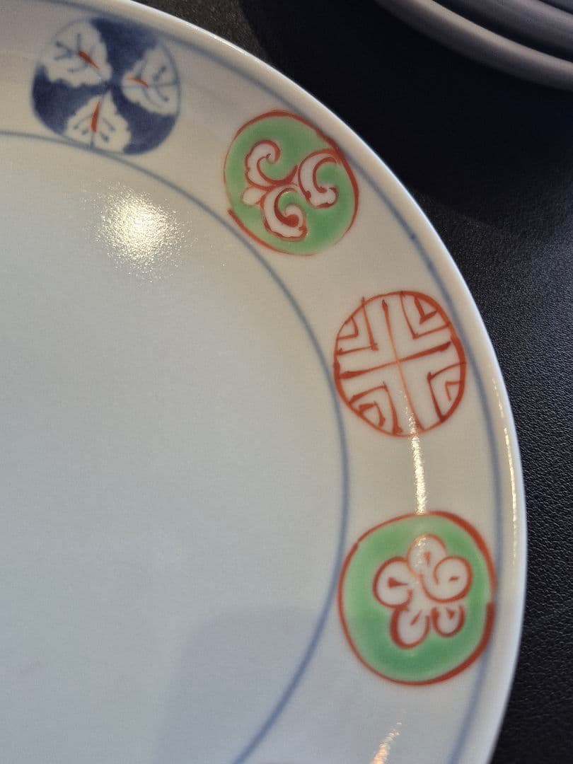 ※banbi※ 有田焼 福珠窯 染錦丸紋 5.5寸皿