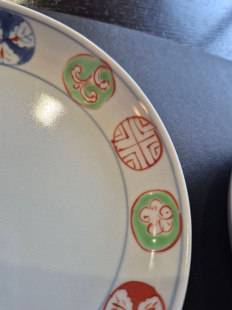 ※banbi※ 有田焼 福珠窯 染錦丸紋 5.5寸皿