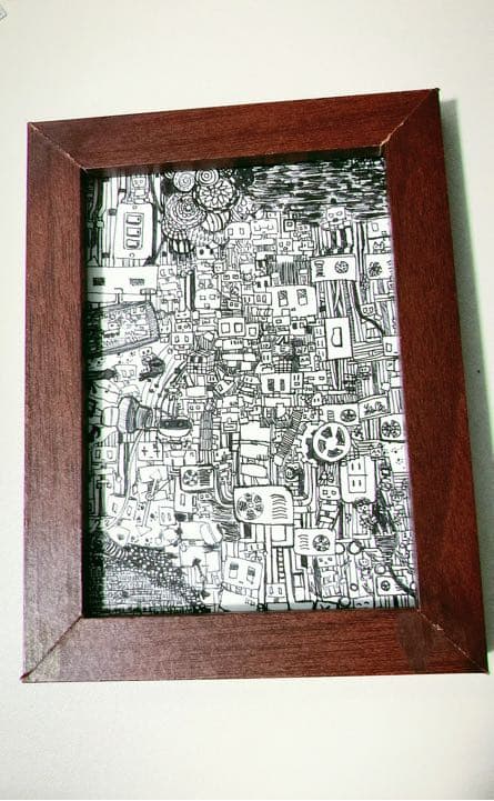 ボールペン画 原画3枚セット ゼンタングル