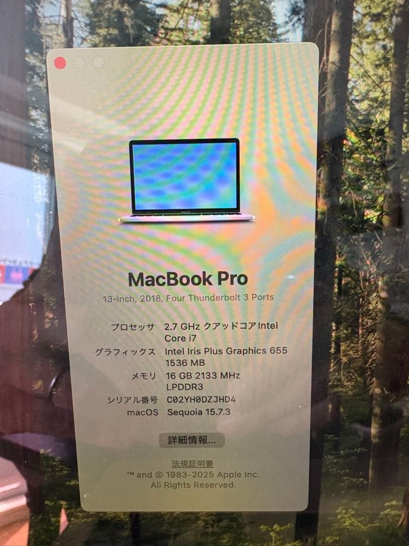MacBook Pro / 13inchi / 16GB / ジャンク品