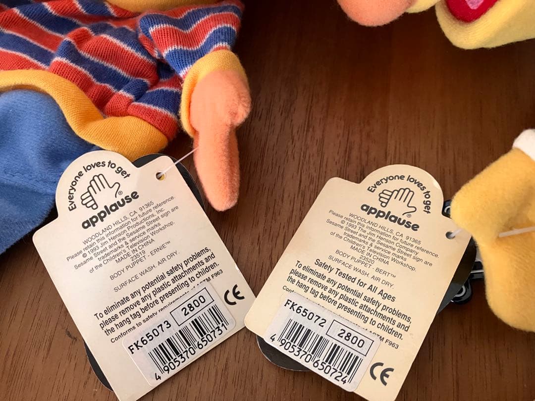 セサミストリート パペット アニー＆バート セット 1990年代 ヴィンテージ