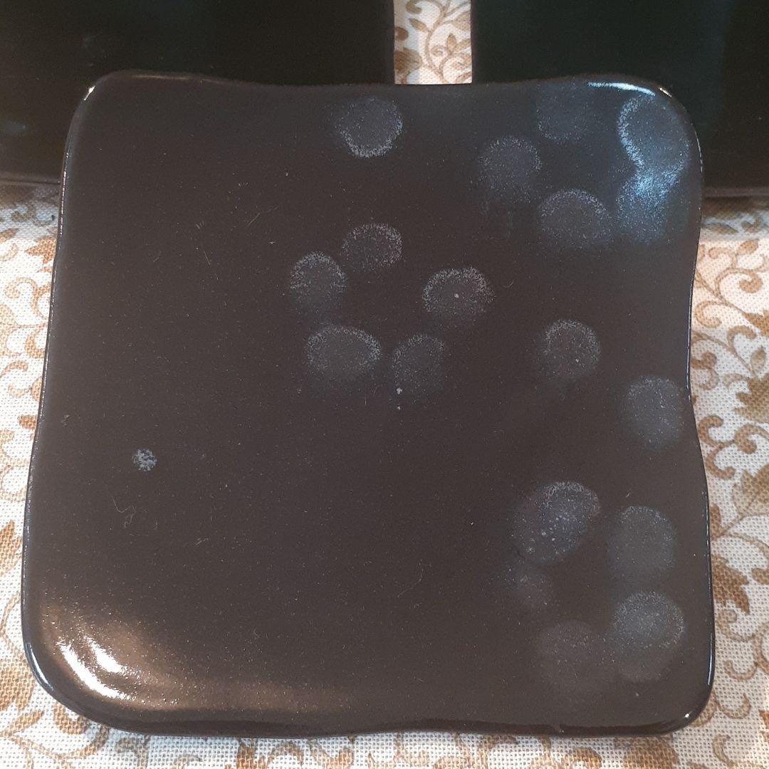 希少❤️加藤  仁   作  油滴天目釉銘々皿‼️