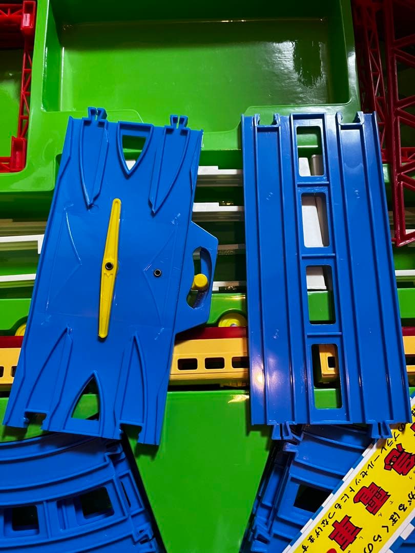 プラレール 　前スイッチ　レトロ　ふくせんプラレール 特急電車 高架つきセット