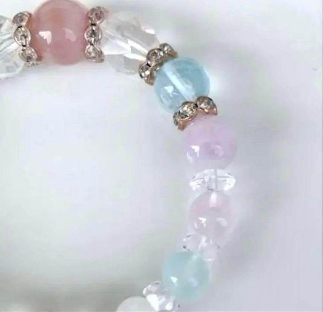 マダガスカル産ローズクォーツ☆ ブルートパーズ☆ラベンダーアメジスト15.4cm