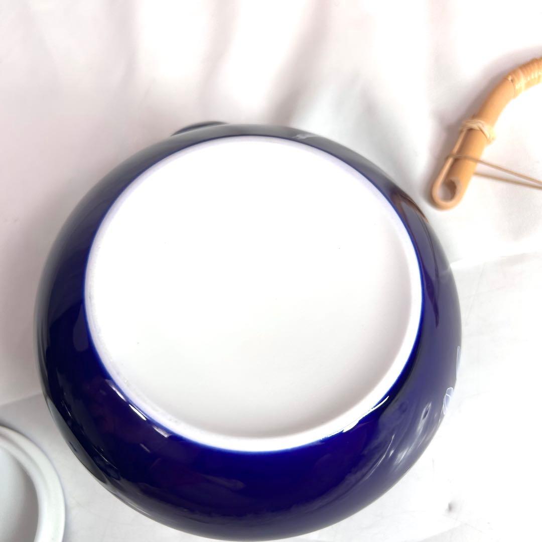 香蘭社 ルリ胡蝶蘭 茶器 急須 蓋付き湯呑み 5客