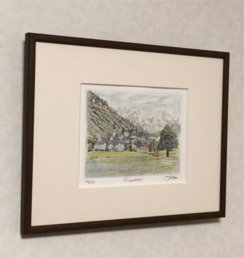 絵画 オダヨシオ作 フェッセン リトグラフ 19/250