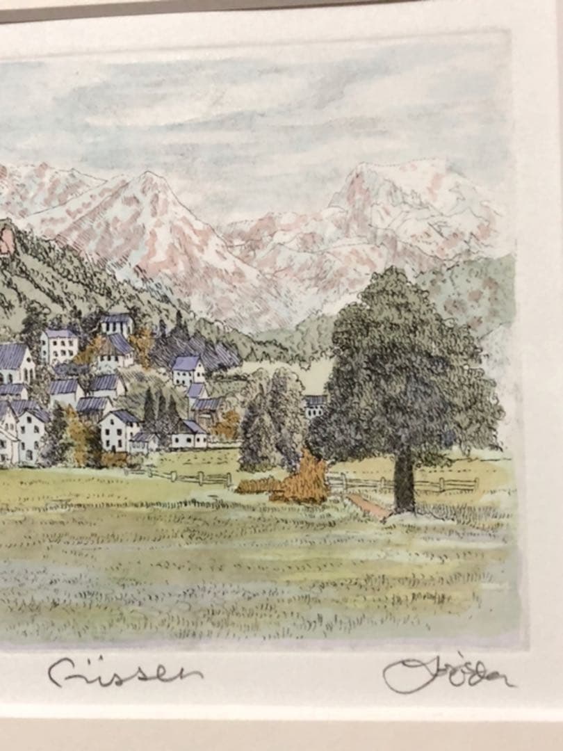 絵画 オダヨシオ作 フェッセン リトグラフ 19/250