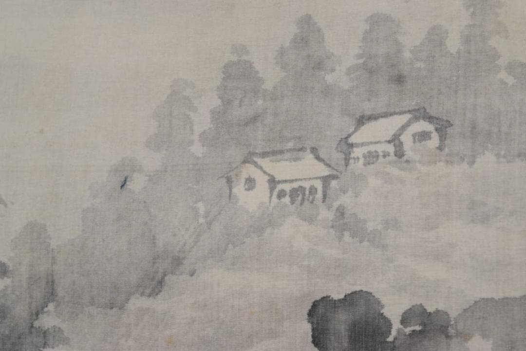 【真作】三承/山水図/掛軸/名家伝来/AA-702