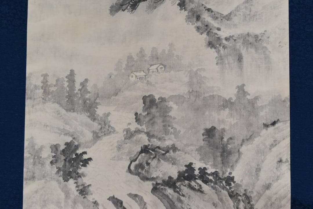 【真作】三承/山水図/掛軸/名家伝来/AA-702