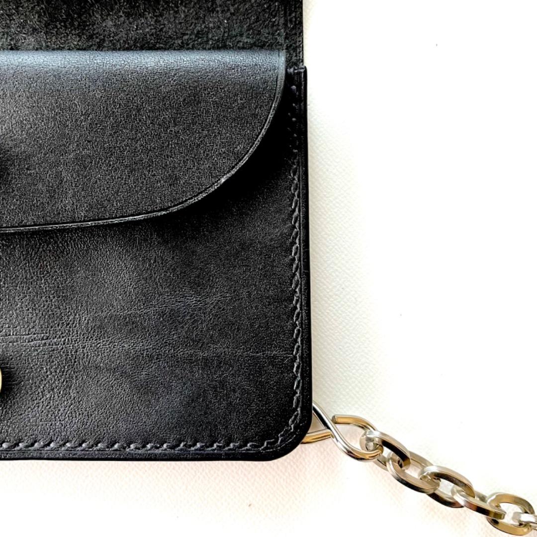 ミドルトラッカーウォレット　オールドコンチョ　UKデッドストックレザー