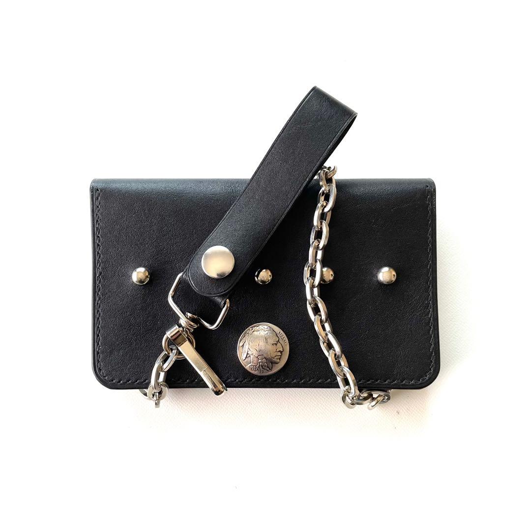 ミドルトラッカーウォレット　オールドコンチョ　UKデッドストックレザー