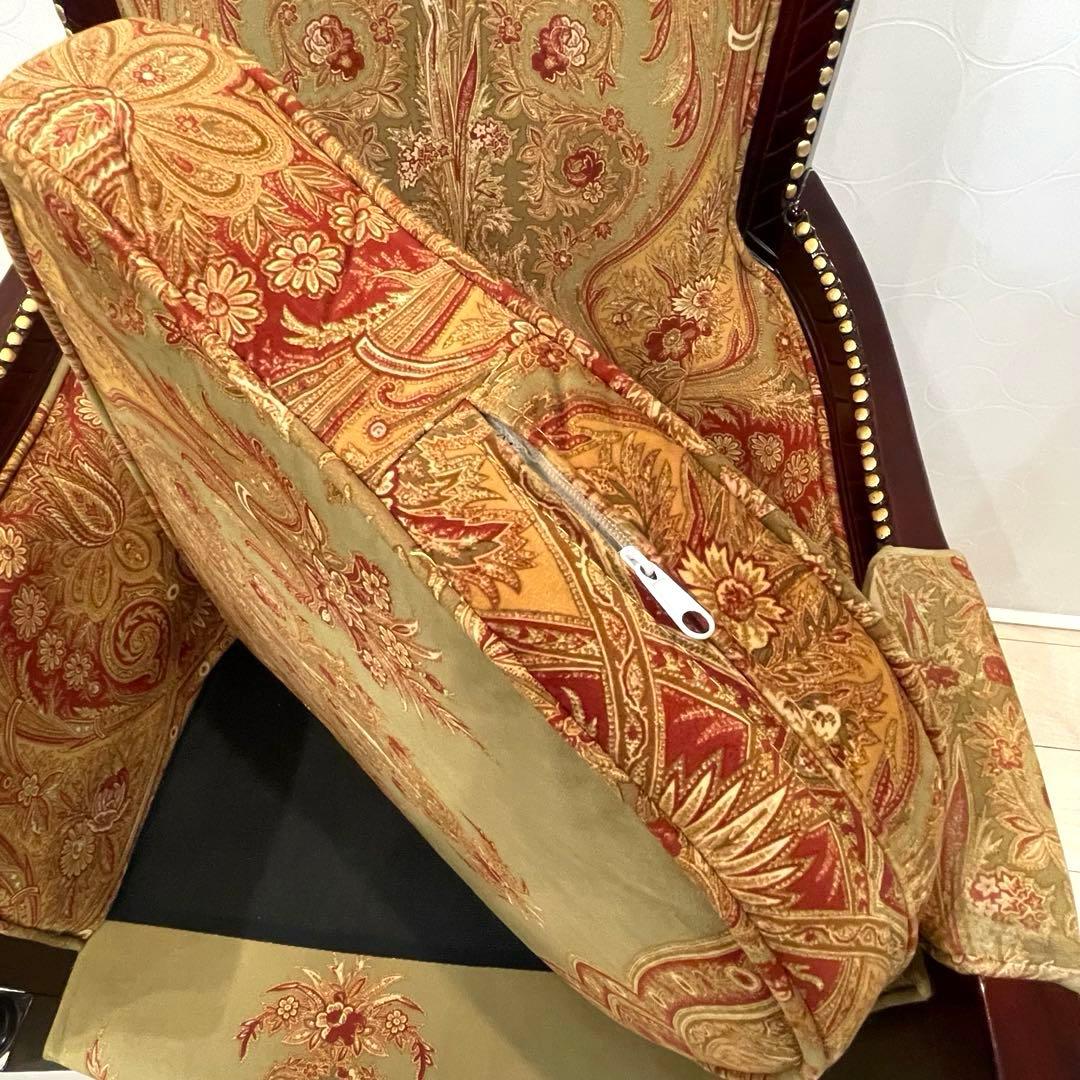 ヨーロピアン 木製 アームチェア アンティーク クラシック ルイ様式風 北欧　①