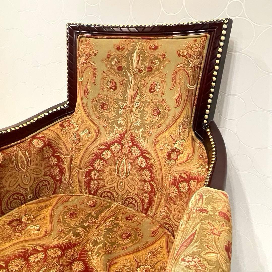 ヨーロピアン 木製 アームチェア アンティーク クラシック ルイ様式風 北欧　①