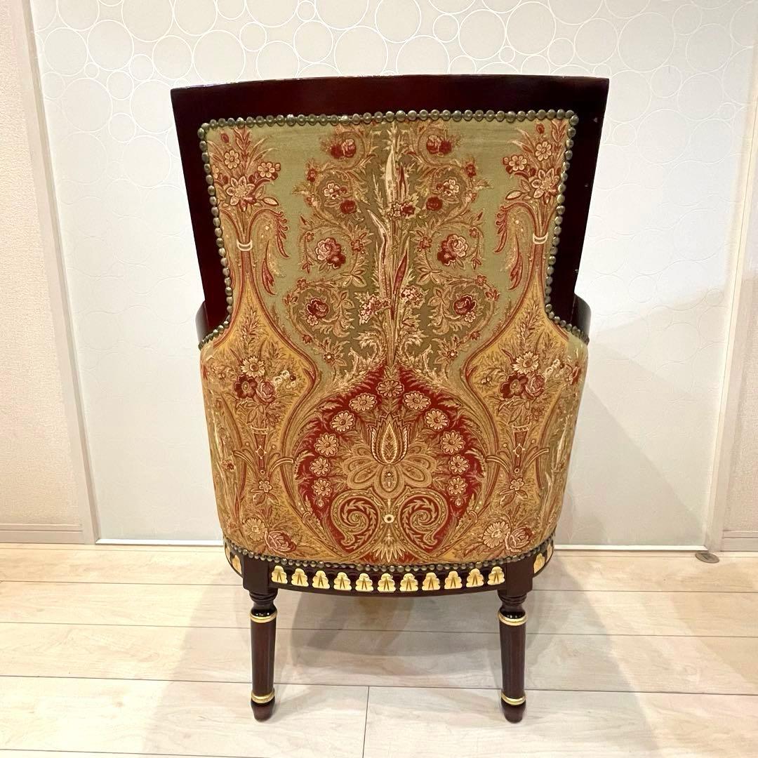 ヨーロピアン 木製 アームチェア アンティーク クラシック ルイ様式風 北欧　①