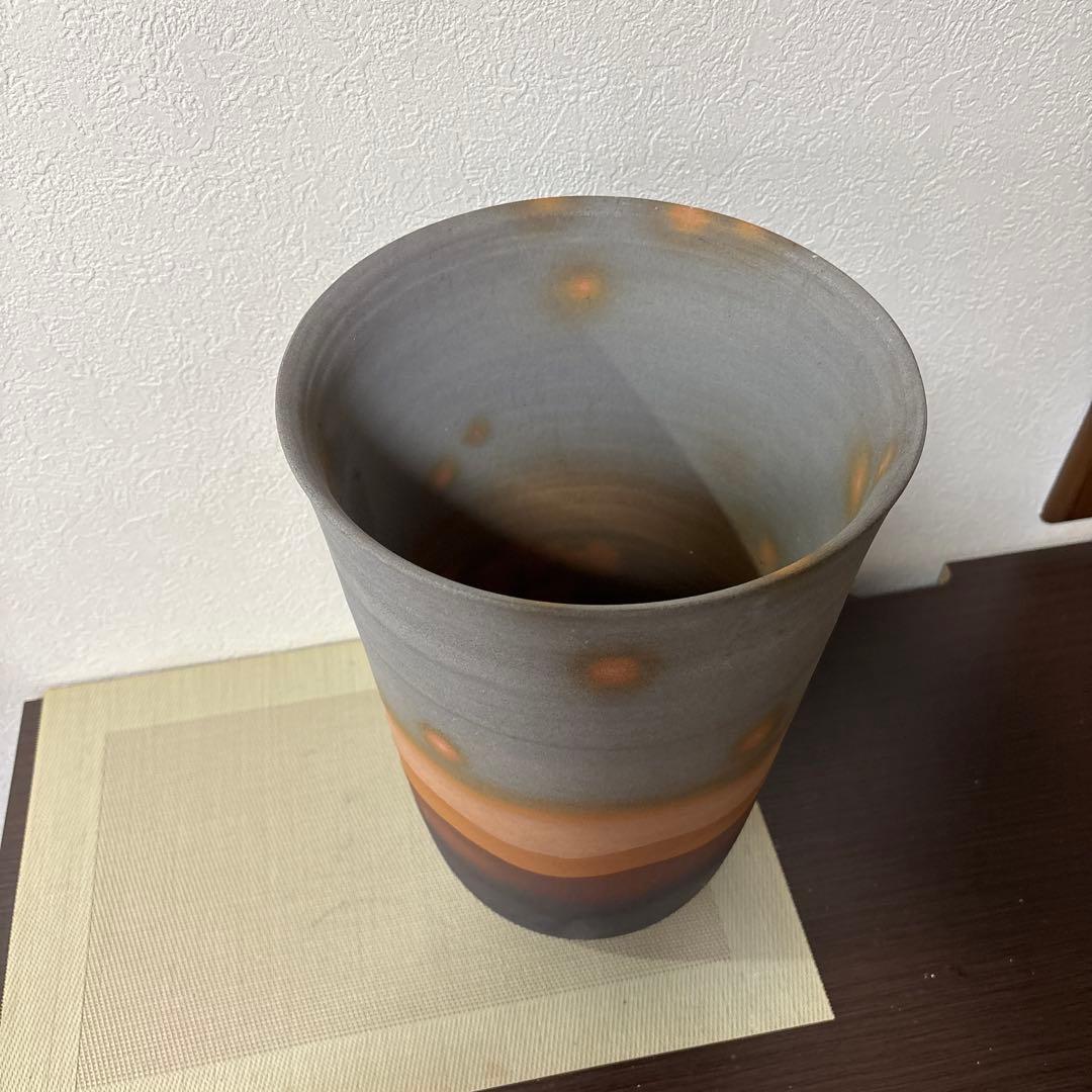 グラデーション陶器花瓶 約34.5cm