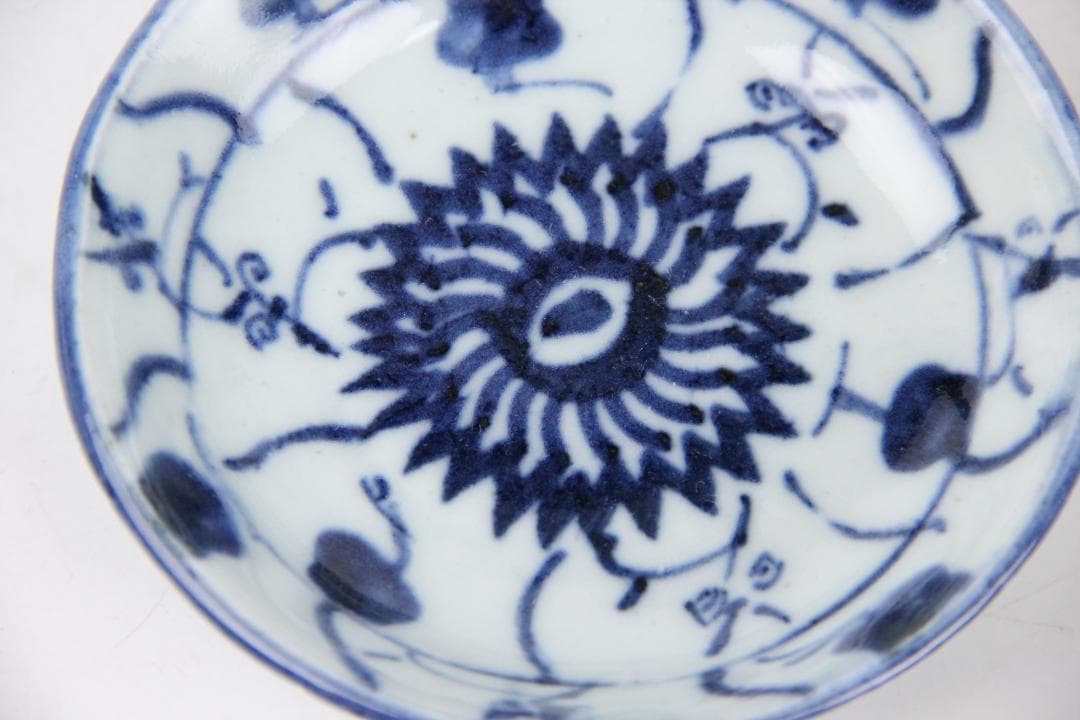 中国古美術 唐物 染付  清時代　小皿　茶碗　青花 EY11-13