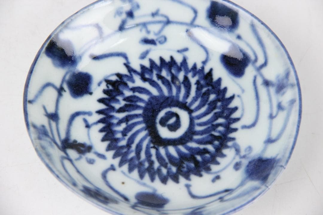 中国古美術 唐物 染付  清時代　小皿　茶碗　青花 EY11-13