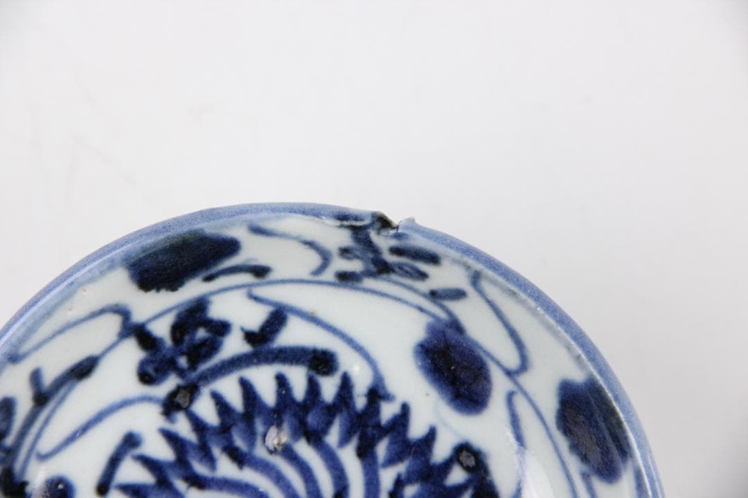 中国古美術 唐物 染付  清時代　小皿　茶碗　青花 EY11-13