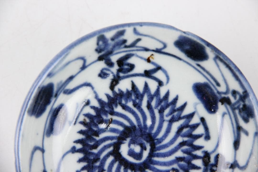 中国古美術 唐物 染付  清時代　小皿　茶碗　青花 EY11-13