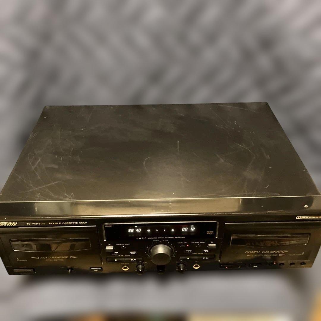 【如月価格】《動作品》 Victor TD-W313 Wカセットデッキ