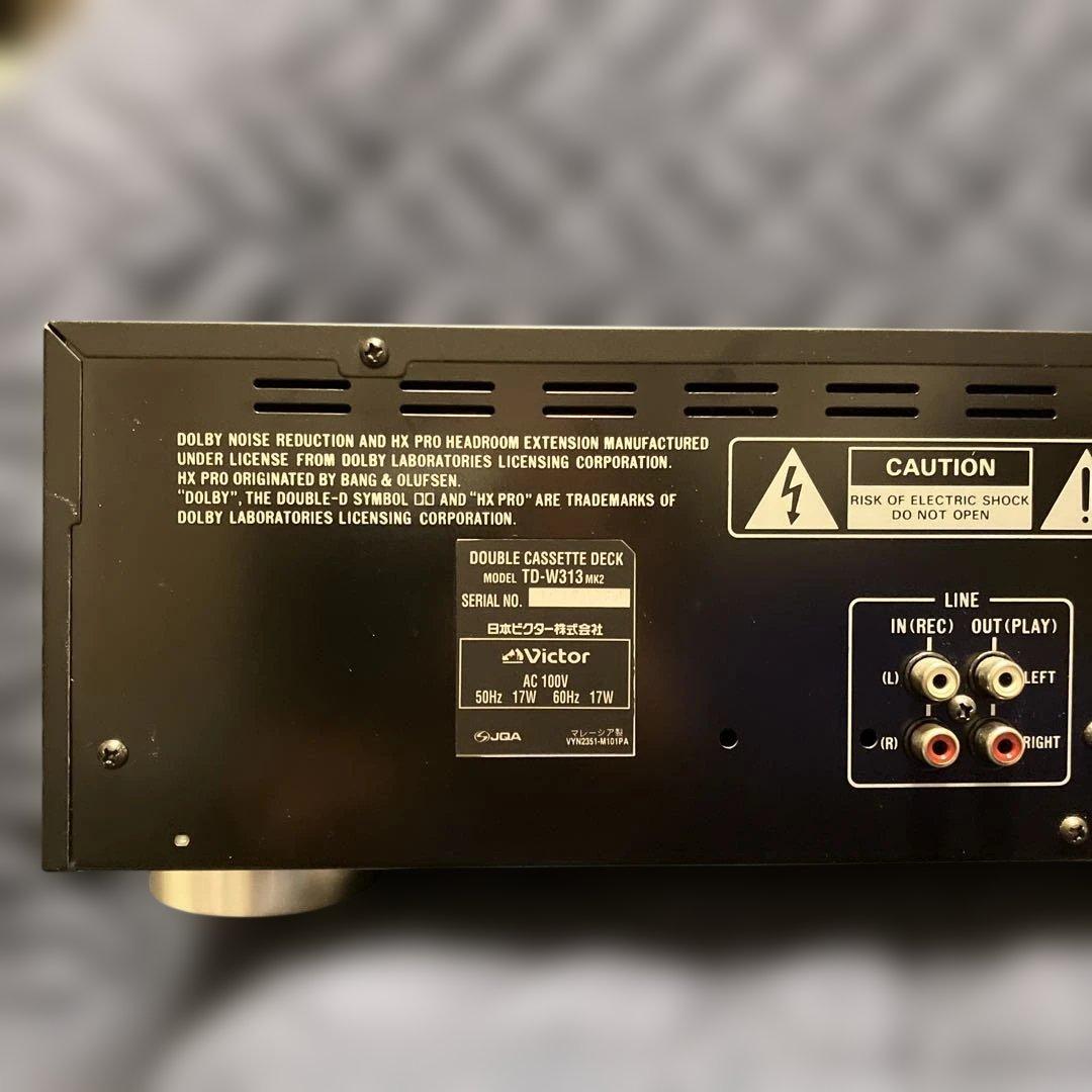 【如月価格】《動作品》 Victor TD-W313 Wカセットデッキ