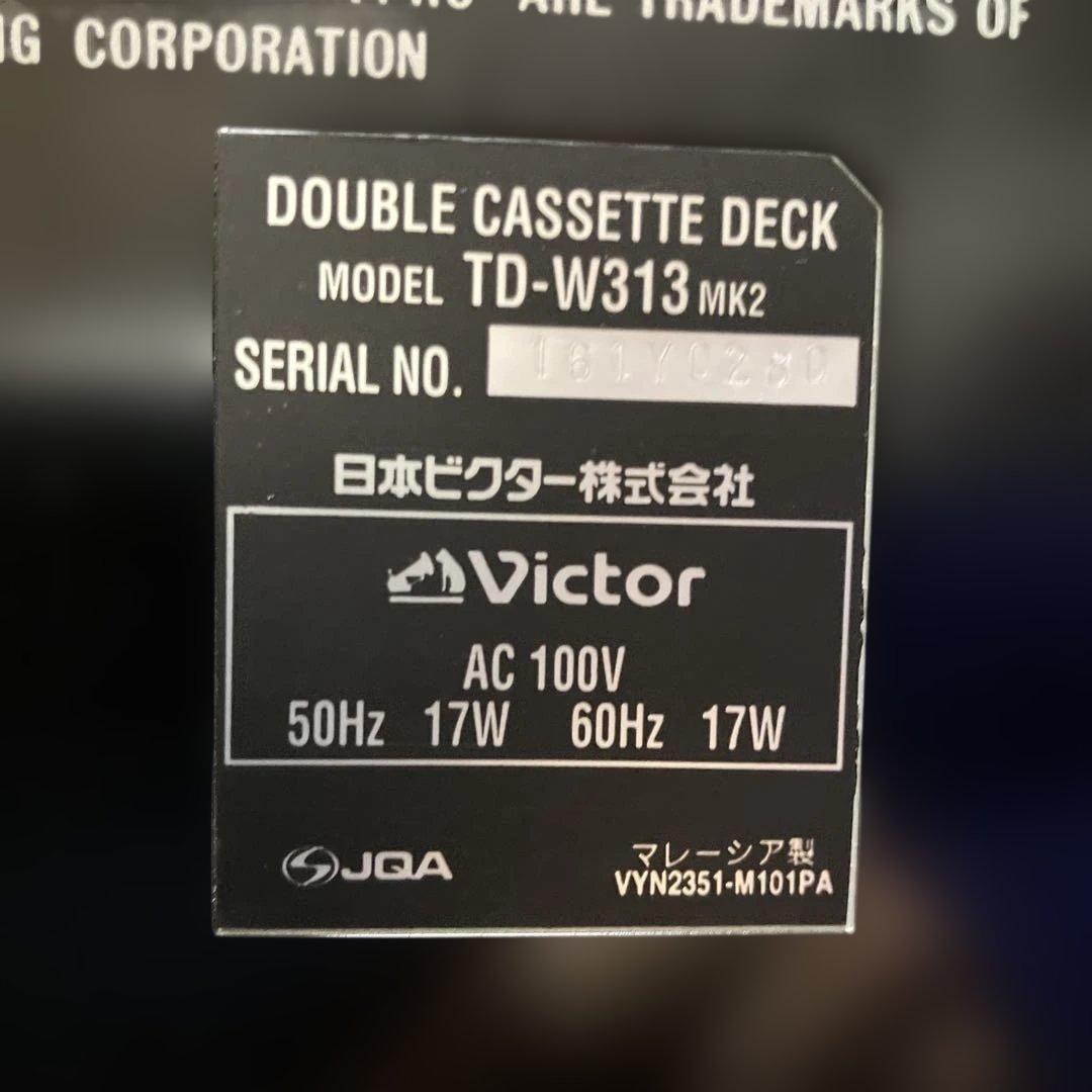 【如月価格】《動作品》 Victor TD-W313 Wカセットデッキ