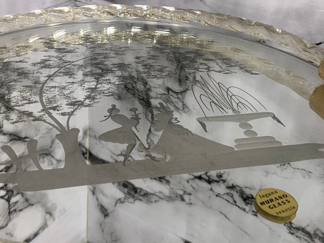 ベネチアンガラス　デキャンタ&グラス&ミラートレイセット