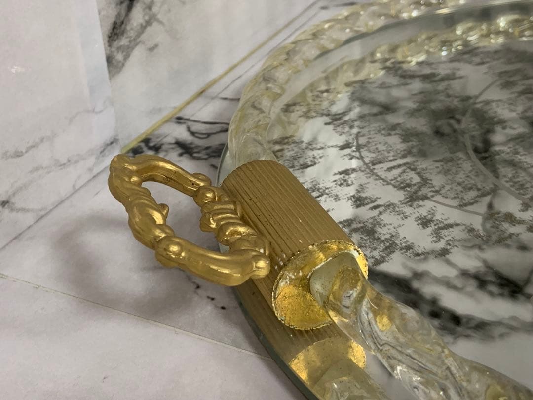 ベネチアンガラス　デキャンタ&グラス&ミラートレイセット