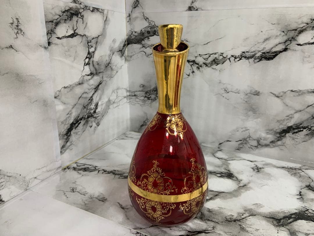 ベネチアンガラス　デキャンタ&グラス&ミラートレイセット