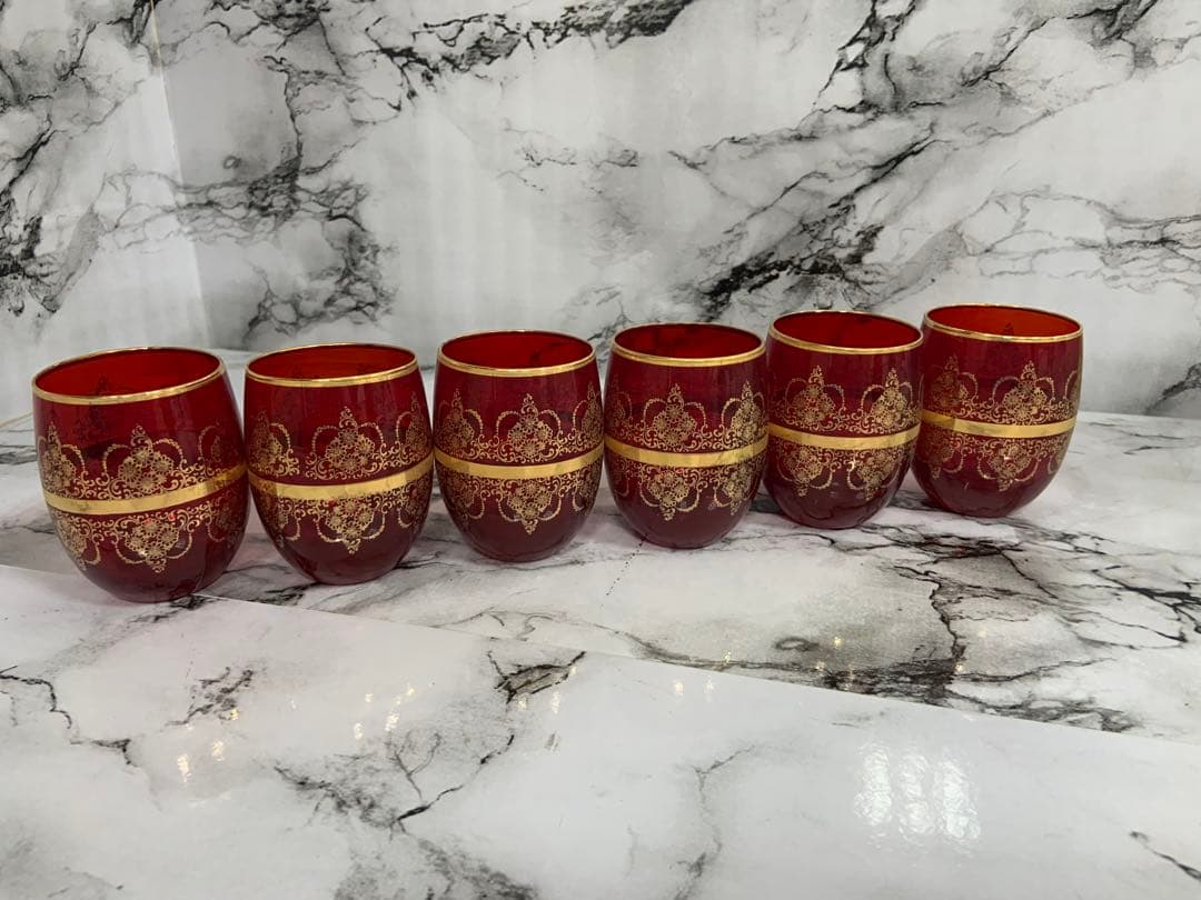 ベネチアンガラス　デキャンタ&グラス&ミラートレイセット