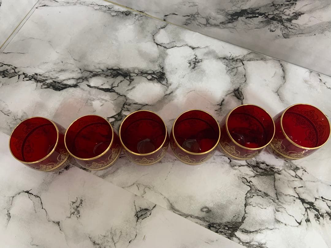 ベネチアンガラス　デキャンタ&グラス&ミラートレイセット