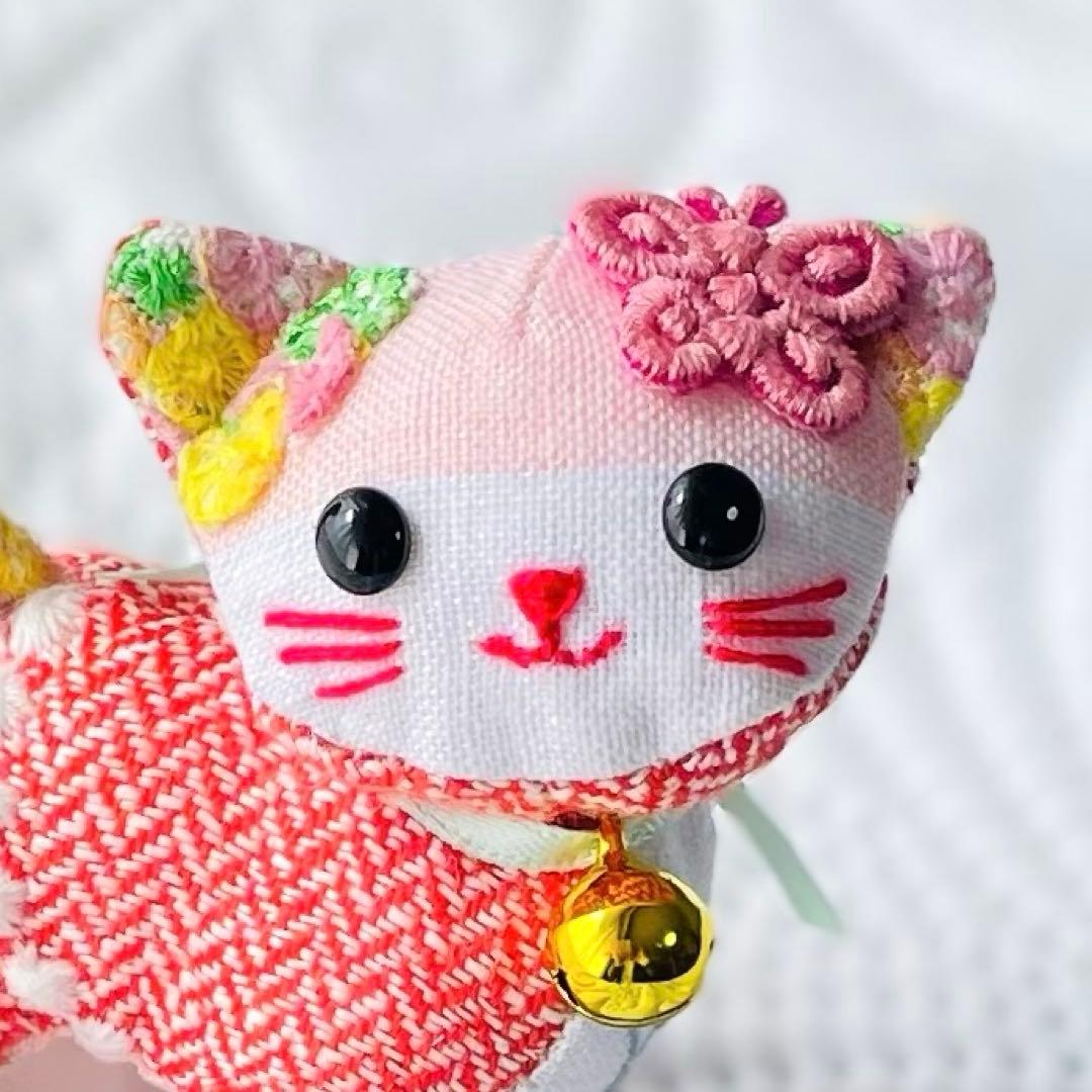 【本日最強開運日】ミナペルホネン生地使用｜小さな猫の守護者