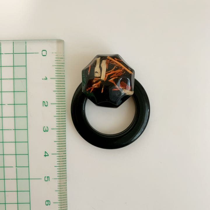 ピアス イヤリング✰黒和風✖ブラックリング