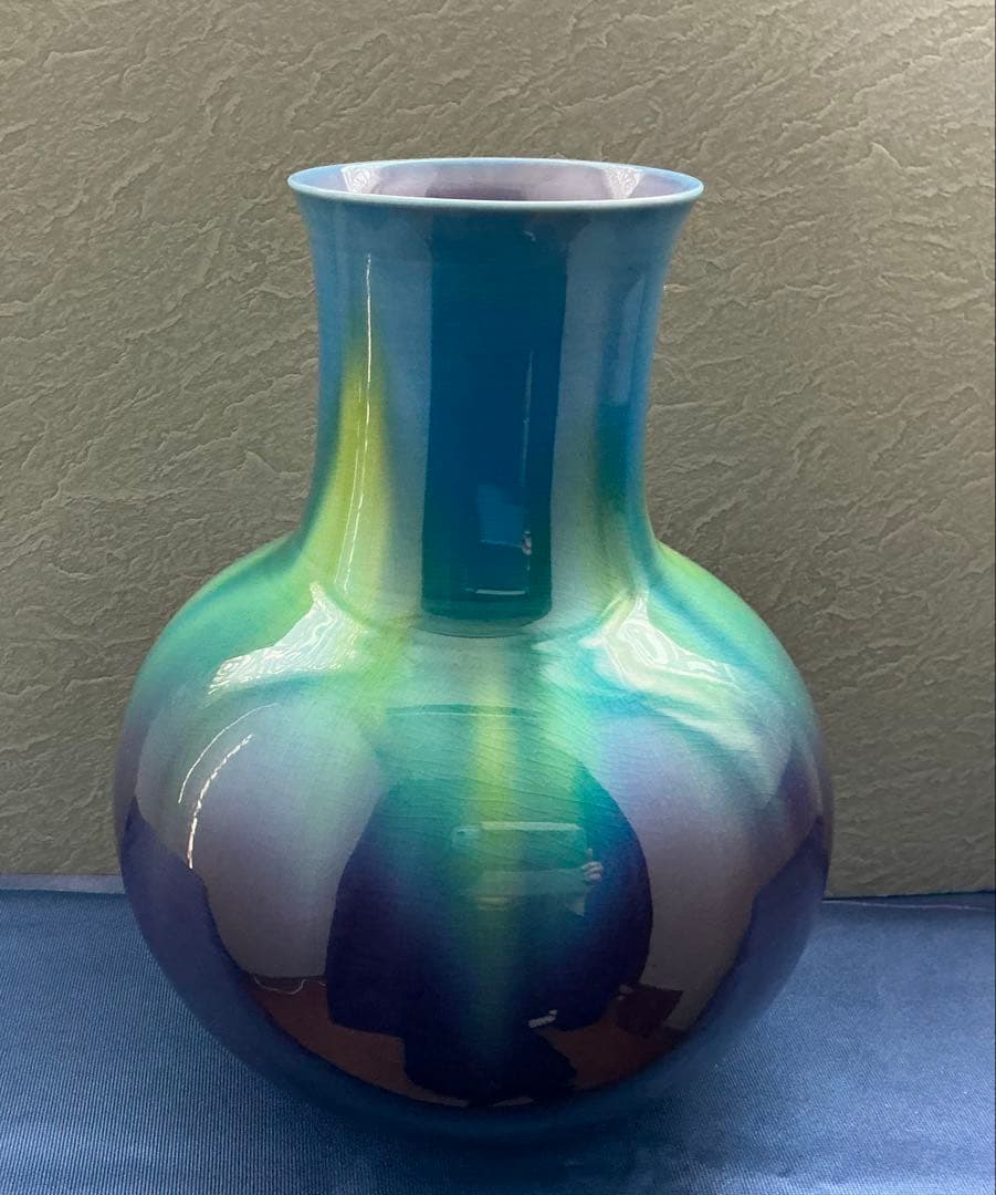 人間国宝 徳田八十吉 德田正彦 花生 花器