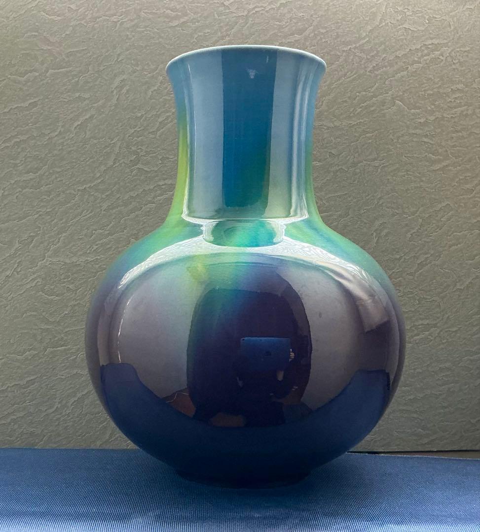 人間国宝 徳田八十吉 德田正彦 花生 花器